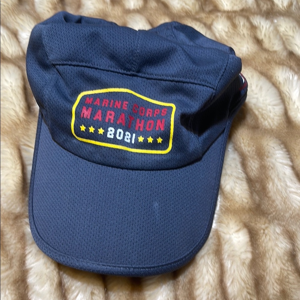 MCM Dark Gray Cap with Red and Yellow Accents